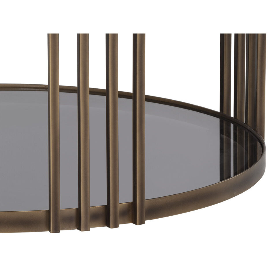 Naxos 38 X 16.25 inch White / Rustic Bronze Coffee Table